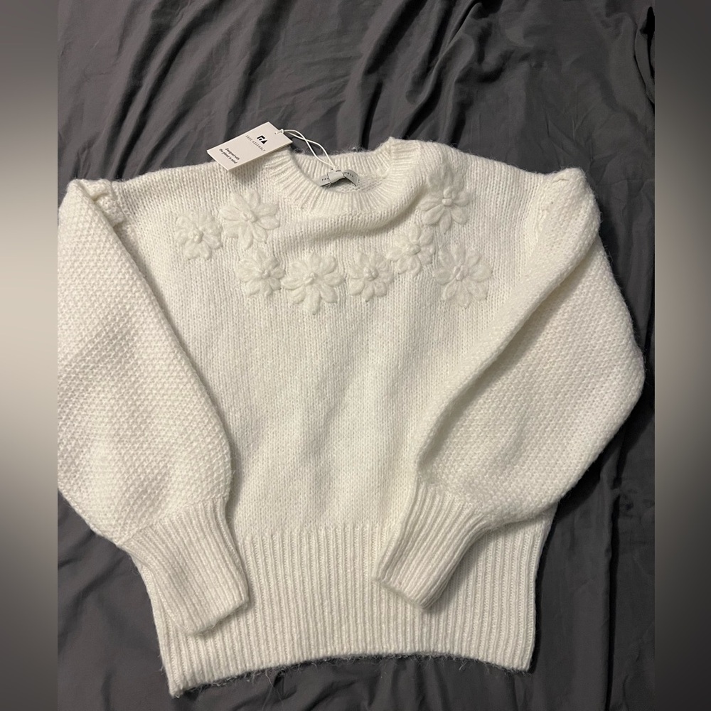 NWT flower sweater